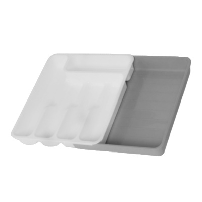 Лоток д/стол приборов раздвижной (белый/серый)