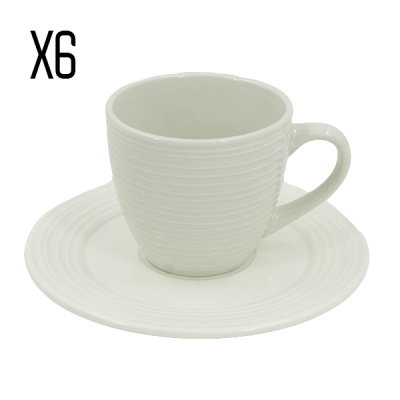 Набор кружки 240мл и блюдца (6шт) 2сорт