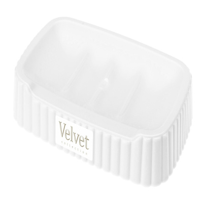 Мыльница "VELVET" 138х87х25мм (белый)(то)
