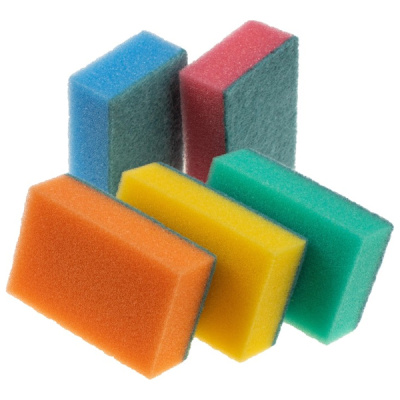 Губка  для мытья посуды "5тёрочка" (5 шт.)