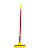 Швабра PVA 27см, однороликовый отжим, металл ручка 100см