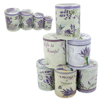 Набор банок для сыпучих продуктов 4шт (6*9см / 8*11см / 9*13см / 11*14см)