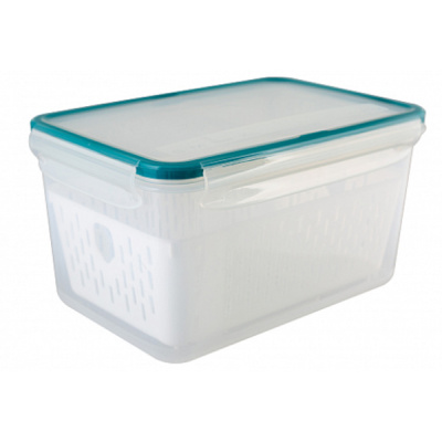 Контейнер для СВЧ 3,3л "ЭКСТРА ЛОК" L с сеткой (хвоя) (то)