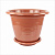 Горшок цв. с поддоном "Виола" 16л. (корич.)(то)