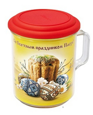 Термокружка "Пасхальная" 0.4л. с крышкой (то)