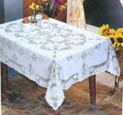 Скатерть из ПВХ EMBOSSED, арт. С302, бел,137х180см,(1/48) Тайвань