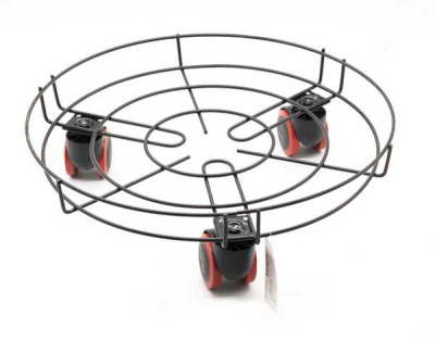 Подставка для цветов на колесах, 34см металлическая