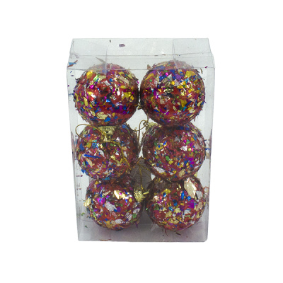 Шары елочные 5см, 6шт 