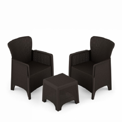 Набор "Ротанг Лайт" (2 кресла, стол)(мокко)(то)