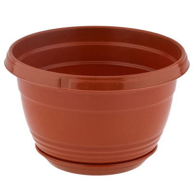 Горшок "Глория", D19, с поддоном 2,0л терракот