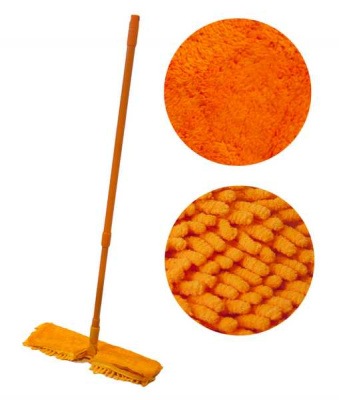 Швабра плоская 40см БИ, двухсторонняя, металл телескоп ручка 75-125см