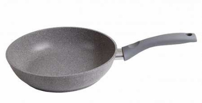 Сковорода 260/60мм с ручкой,АП (светлый мрамор)