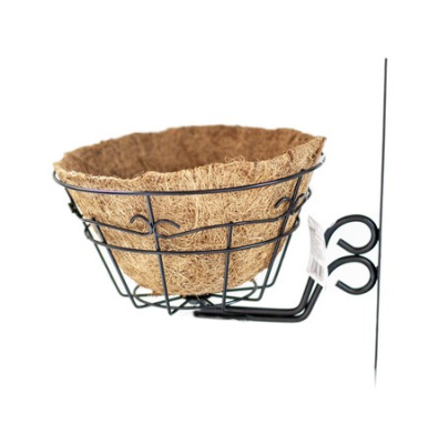 Кашпо с коковитой трапец., 20 см, настен. крепл.