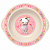 Тарелка детская глубокая с розовым декором (белый) (то)