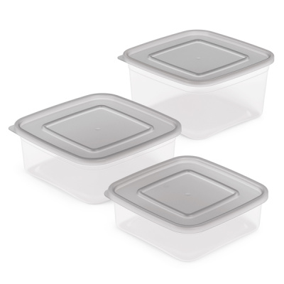 Набор ёмкостей квадратных (0,4л;0,7л;1л) (микс) (то)