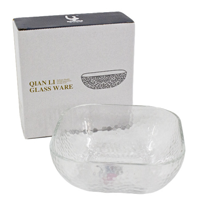 Салатник стеклянный 13*13*6см