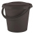 Ведро 10л Rock'n'Roll с крышкой антрацит (то)