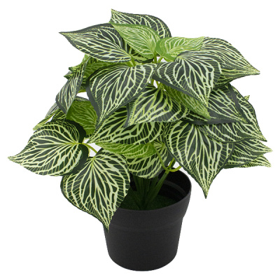 Цветок искусственный h-25см, в пластиковом горшке