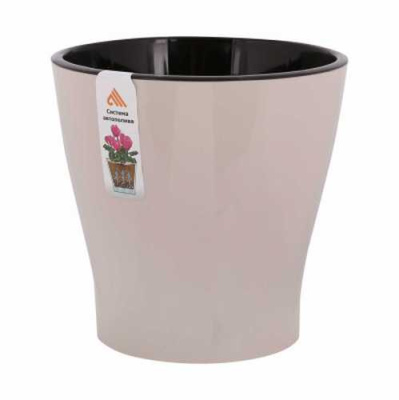 Горшок цв. для орхидеи 2,2л "Лея" двойной (бежевый)(то)
