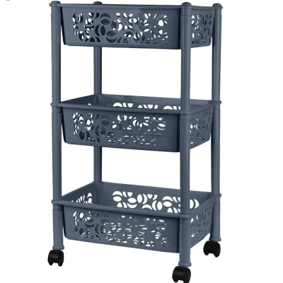 Этажерка 3-х секц.прямоугольная Light космический серый (то)