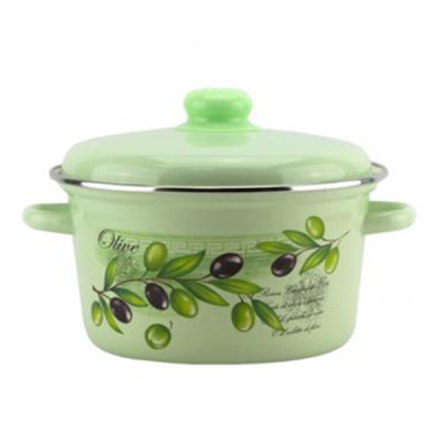 Кастрюля эмал конич 3,5л Оливия      12-1813/6М  Эмаль SELECT