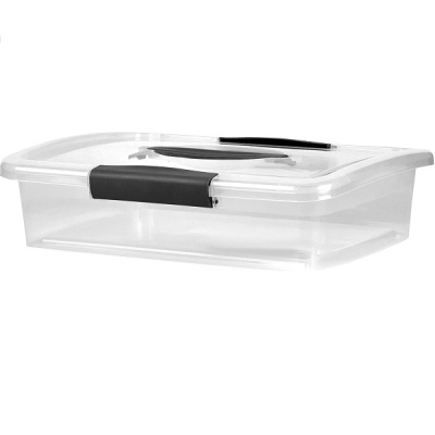 Ящик для хранения Vision 5л с защелками и ручкой прозрачный кристалл (то)