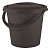 Ведро 10л Rock'n'Roll с крышкой антрацит (то)