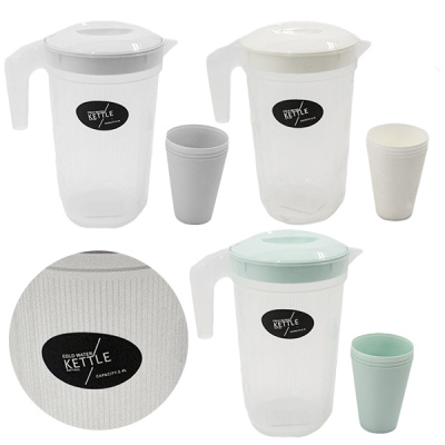 Кувшин 2,5л + стаканы 280мл 4шт (пластик)