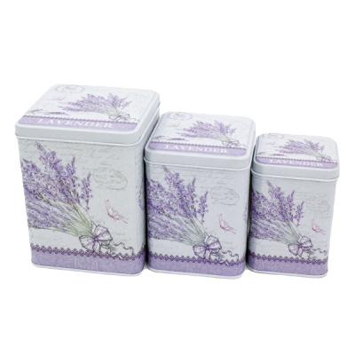 Набор банок для сыпучих продуктов 3шт (7*7*10см / 9*9*11см / 11*11*13см)