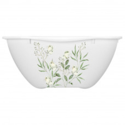 Салатник PERFECT 4,5л с декором на корп. (Белый) (то)