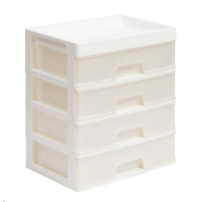 Органайзер для мелочей 4 ящика (белый/перламутр)