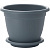 Горшок для цветов Aphrodite 430мм, 25,8л с подставкой №8 серый (то)