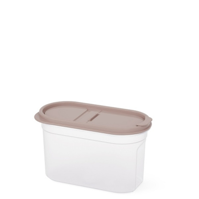 Емкость для сыпучих продуктов "Космо" 1,2л (с клапаном)(какао)(то)