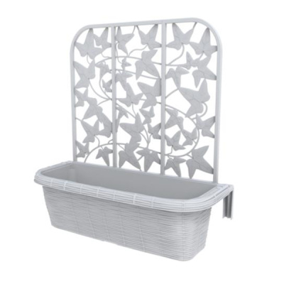 Балконный ящик RONDINE PRIVACY 60*22*64см (набор 2шт) белый