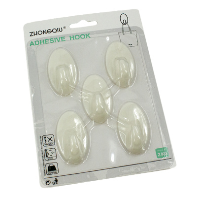 Крючки овальные 5шт (пластик)