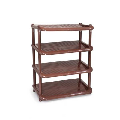 Этажерка для обуви "Комфорт", 4 полки (коричневая) (то)