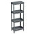 Этажерка широкая VIKEA 4-х ярусная (серый) (то)