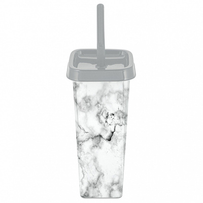 Комплект WC закрытый "Декор" квадратный "Мрамор" (то)