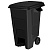 Бак для мусора с крышкой на колесах,с педалью 100л Freestyle,черный (то)