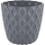 Горшок для цветов Wave D270мм с дренажной сеткой 10л вулканический серый (то)