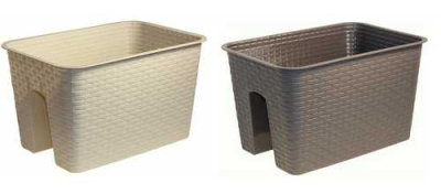 Кашпо на перила РОТАНГ 39,5*27*23см 12л (то)