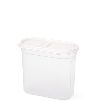 Емкость для сыпучих продуктов "Космо" 1,65л (с клапаном)(белый)(то)