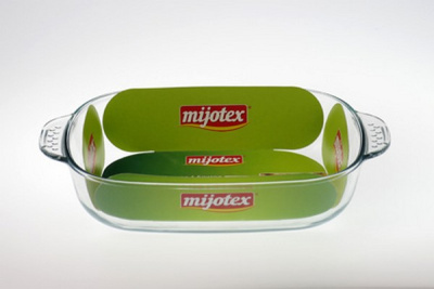 Форма стекл. прямоугольная 34*22*6см/2,4л с ручкой 