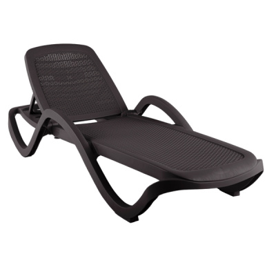 Шезлонг CAPRI плетеный 195х73х41 (мокко)