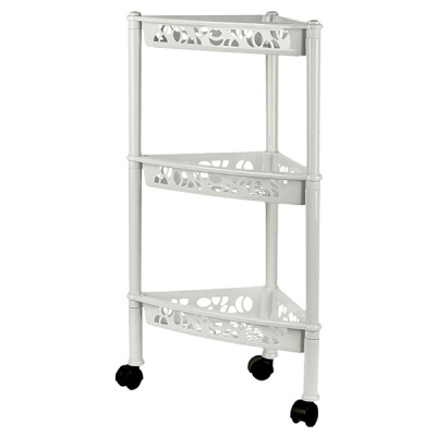 Этажерка 3-х секц.угловая Light белое облако (то)