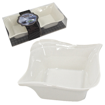 Соусница керамическая 10*10*4см,  набор 2шт 350мл