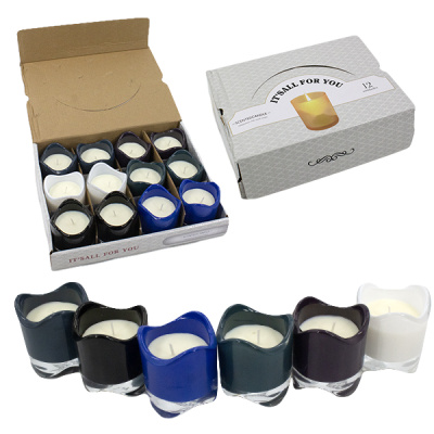 Свеча декоративная Ø-6см h-7см, в стекле