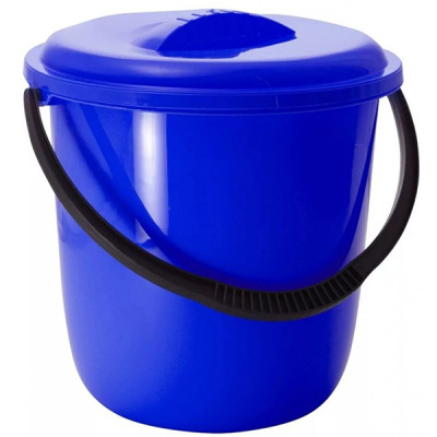 Ведро 7л Rock'n'Roll с крышкой индиго (то)