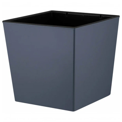 Горшок для цветов London CUBE 22л c дренажной вставкой вулканический серый