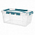 Ящик унив. "GRAND BOX" 290х190х124мм, 4,2л с замками и ручкой (голубой)  (то)
